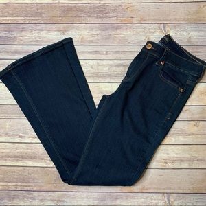 Express Slim Flare Mia Mid Rise Dark Jeans 8 S